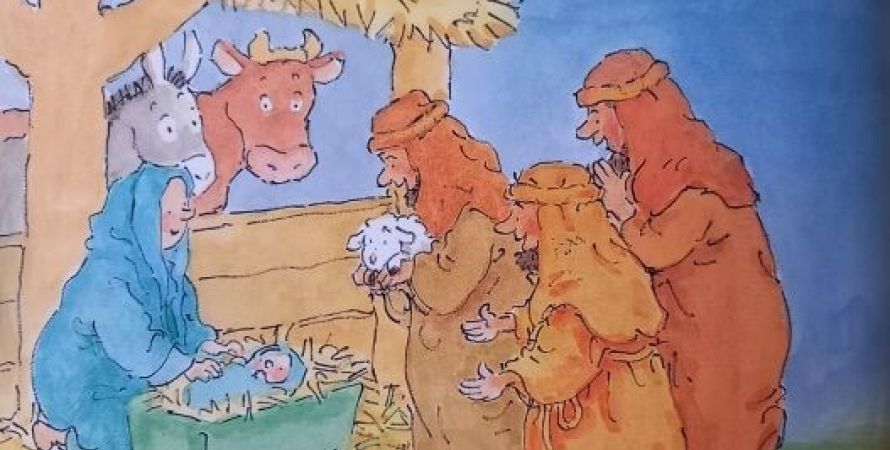 Kindje wiegen in de kerk